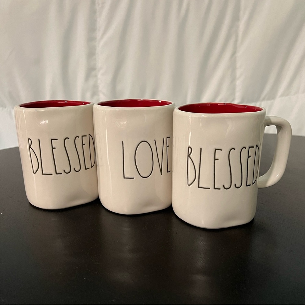 Rae Dunn Coffee Mugs Set of 3